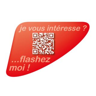 Autocollant QR Code Annonce Automobile personnalisé rouge