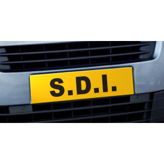 Cache plaque d'immatriculation avantage SDI jaune et noir