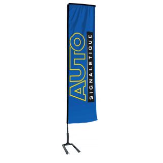 Kit mât Salta 4.50 m avec voile 3.70 m personnalisée et pied autocal