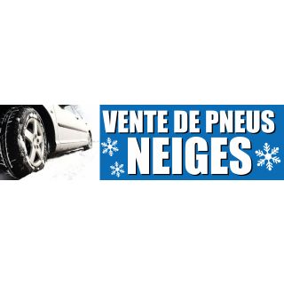 Visuel de banderole vente de pneus neiges 3 x 0.8 m