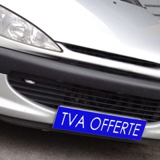 Cache plaque d'immatriculation avantage bleu TVA Offerte