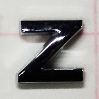 Lettre adhésive chromée Z