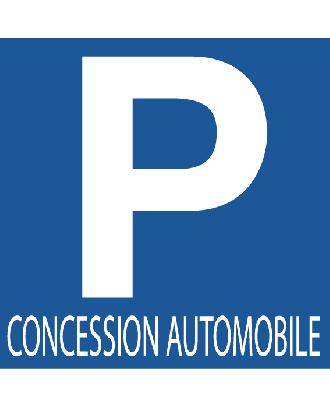 Autocollant Parking Concession Automobile
