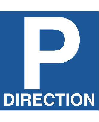 Panneau Parking Direction PVC 3 mm