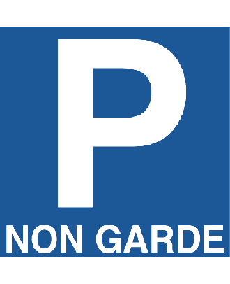 Panneau Parking Non Gardé PVC 3 mm