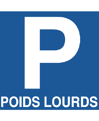 Panneau Parking Poids Lourds PVC 3 mm