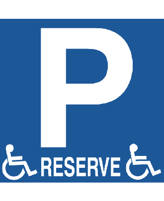 Panneau Parking Réservé Handicapé PVC 3 mm