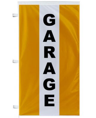 Bannière Garage orange à bandes latérales