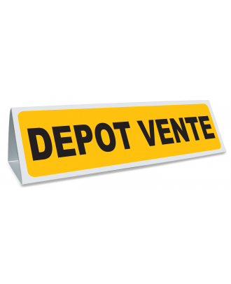 Triangle magnétique de toit Dépôt Vente coloris jaune et noir