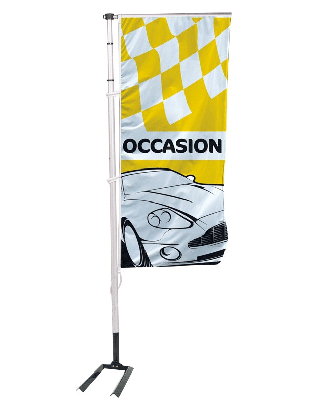 Kit mat et drapeau occasion CAR jaune et noir 4 m