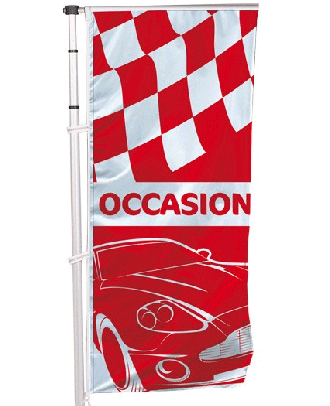 Drapeau occasion rouge CAR