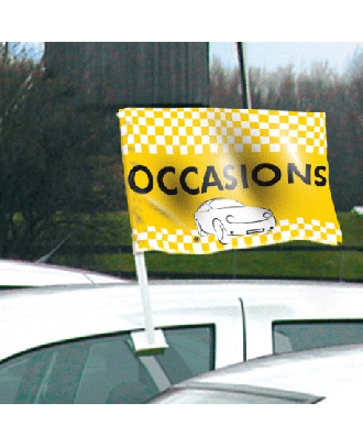 Drapeau occasion jaune de vitre automobile