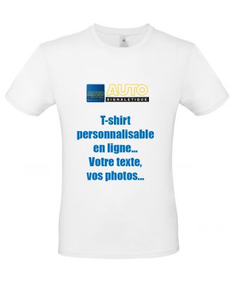 T-shirt B&C EXACT 150 blanc personnalisable