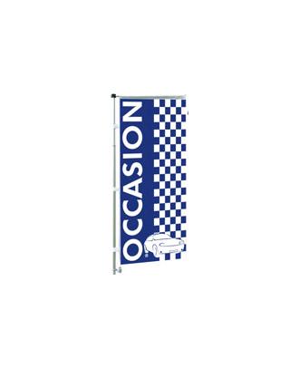 Kit mat et drapeau occasion 2 bleu à damiers 4 m