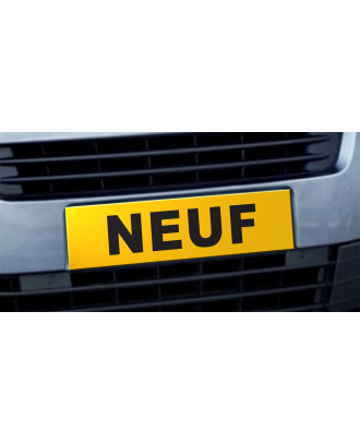 Cache plaque d'immatriculation avantage Neuf jaune et noir