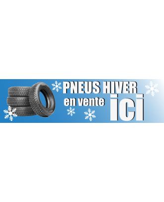 Visuel de la banderole pneus hiver en vente ici 3 x 0.8 m