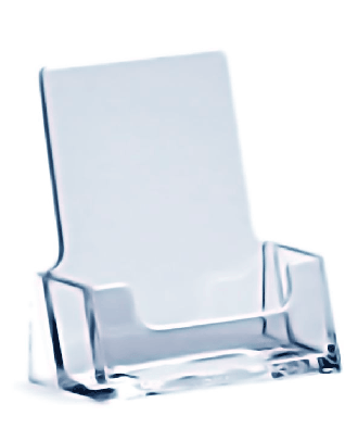 présentoir plexiglas transparent carte de visite 1 compartiment vertical ASV56