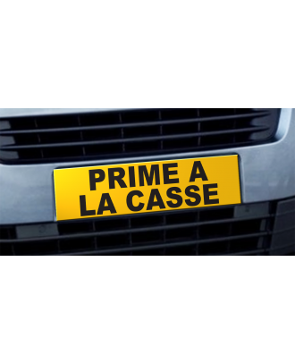 Cache plaque d'immatriculation avantage Prime à la casse