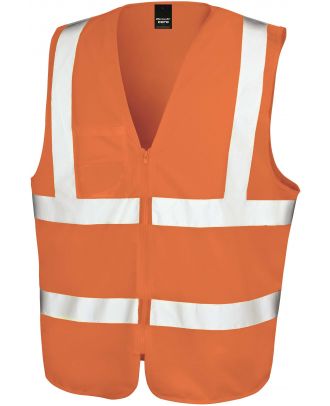 Gilet de sécurité zippé R202X - Fluorescent Orange