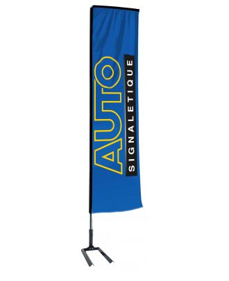 Kit mât Salta 4.50 m avec voile 3.70 m personnalisée et pied autocal