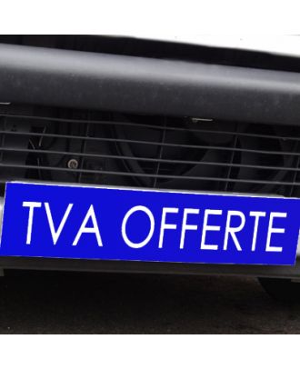 Cache plaque d'immatriculation avantage bleu TVA Offerte