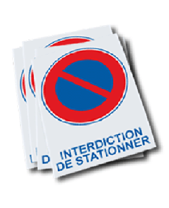 Etiquette adhésive interdiction de stationner